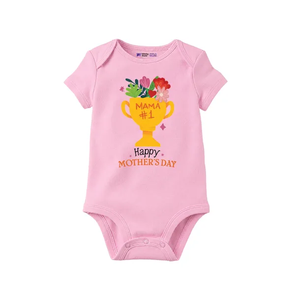Pink_Cotton_Mama_#1_Happy_Mother'S_Day_Baby_Romper