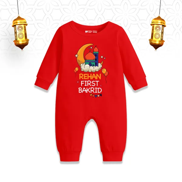 Red_Cotton_First_Bakrid_Romper_For_Baby_Boys