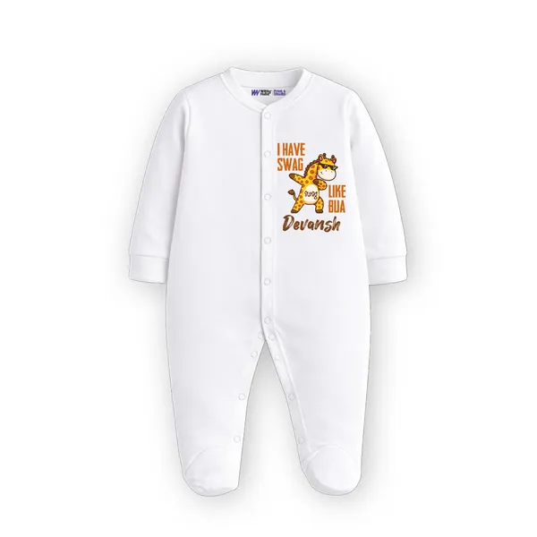White_Cotton_Swag_Like_Hua_Devansh_Printed_Romper_For_Newborns