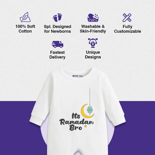 White_Ramadan_Bro_Printed_Full_Sleeve_Romper_For_Baby_Boys
