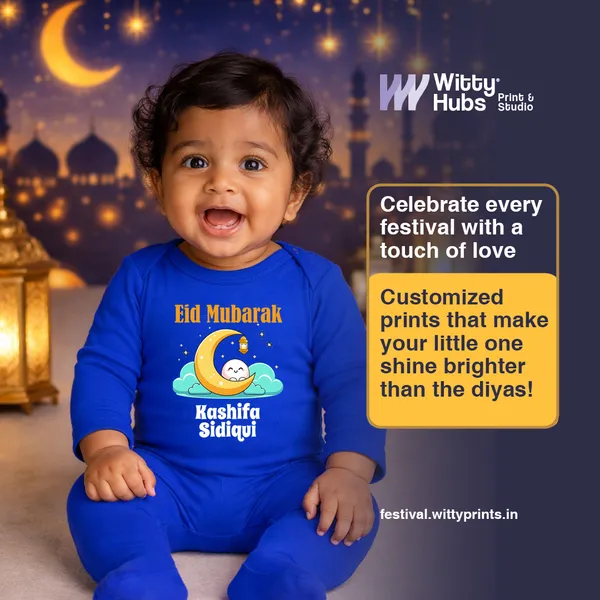 Blue_Eid_Mubarak_Personalized_Cotton_Romper_For_Baby