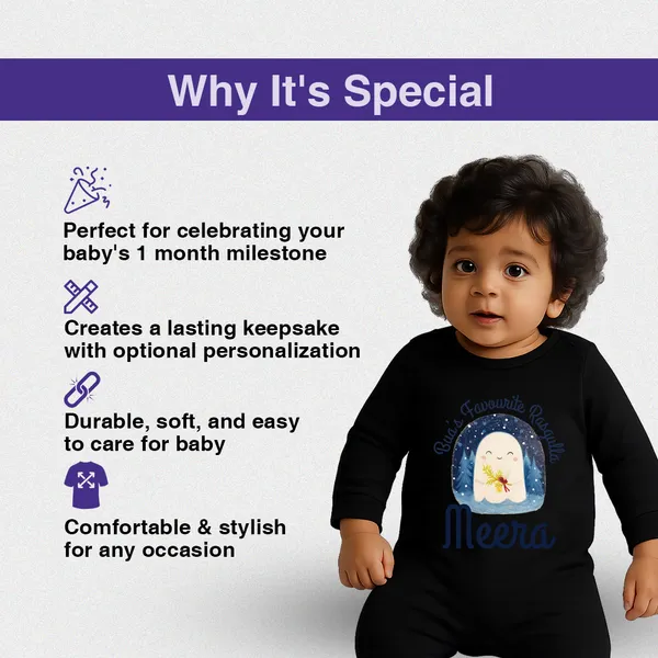 Black_Personalized_One_Month_Milestone_Romper_For_Baby