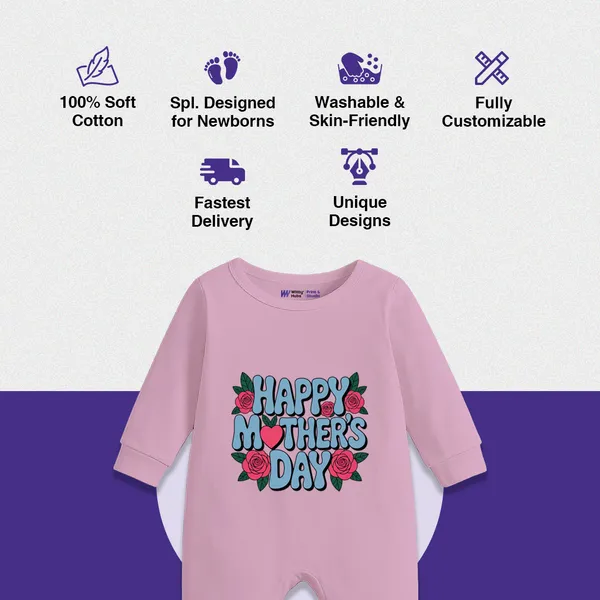 Pink_Cotton_Happy_Mother'S_Day_Romper_For_Baby