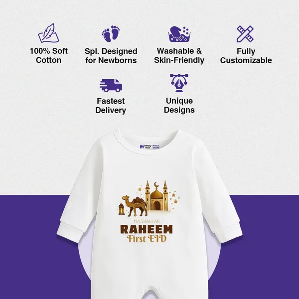 White_Personalised_First_Eid_Romper_For_Baby