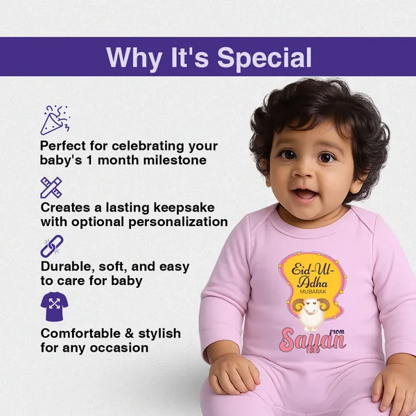Pink_Cotton_Eid-Ul-Adha_Mubarak_Customizable_Baby_Romper