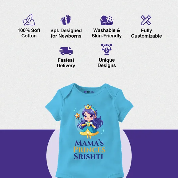 Mama'S_Princess_Srishti_Customized_Blue_Cotton_Romper_For_Baby_Girls