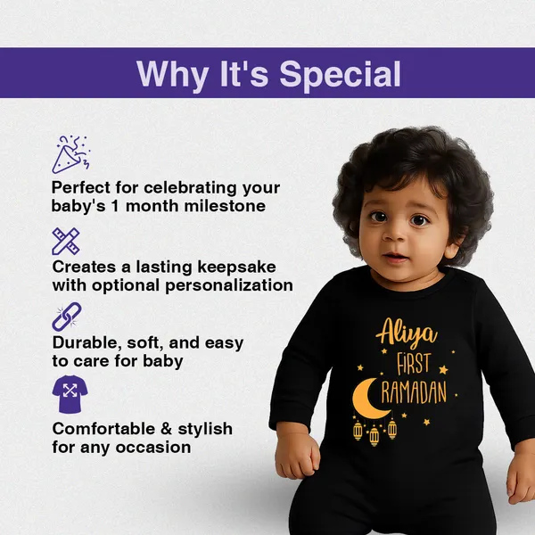 Black_Customized_First_Ramadan_Full_Sleeve_Romper_For_Baby