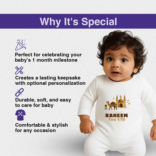 White_Personalised_First_Eid_Romper_For_Baby