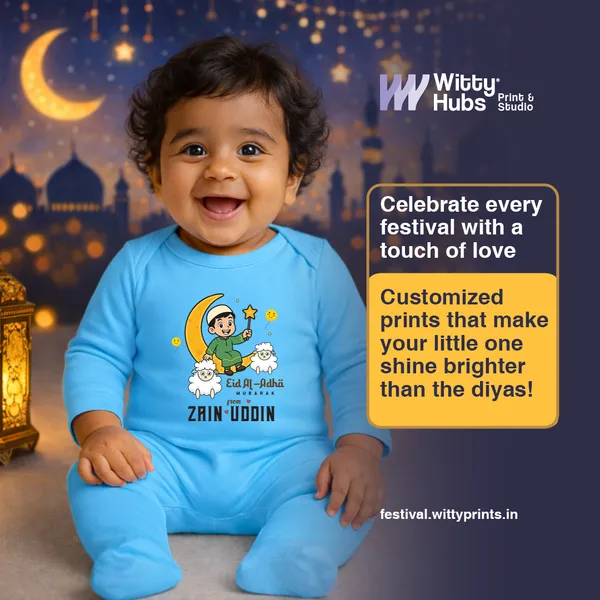 Sky_Blue_Cotton_Eid_Al-Adha_Mubarak_Personalized_Romper_For_Baby
