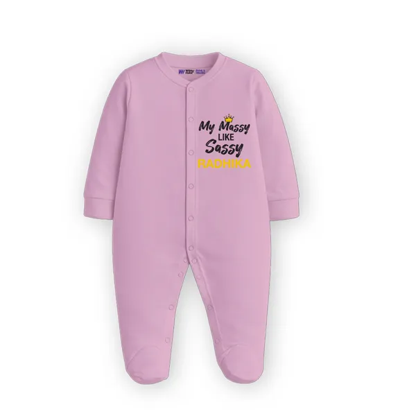 Pink_Cotton_Romper_With_Personalized_Text_For_Baby