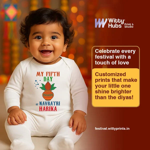 White_Cotton_My_Fifth_Day_Of_Navratri_Harika_Romper_For_Baby