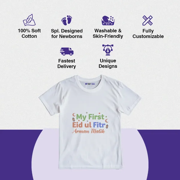 My_First_Eid_Ul_Fitr_Personalized_White_Cotton_T-Shirt_For_Kids