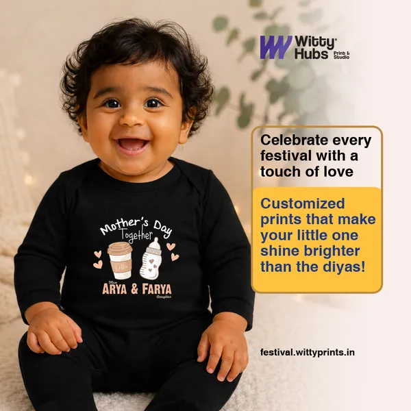 Black_Cotton_Mother'S_Day_Personalized_Romper_For_Baby