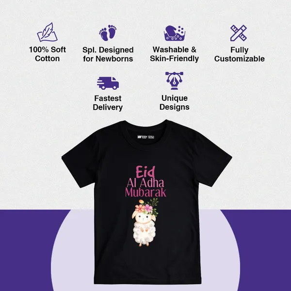 Black_Cotton_Eid_Al_Adha_Mubarak_Graphic_T-Shirt_For_Kids