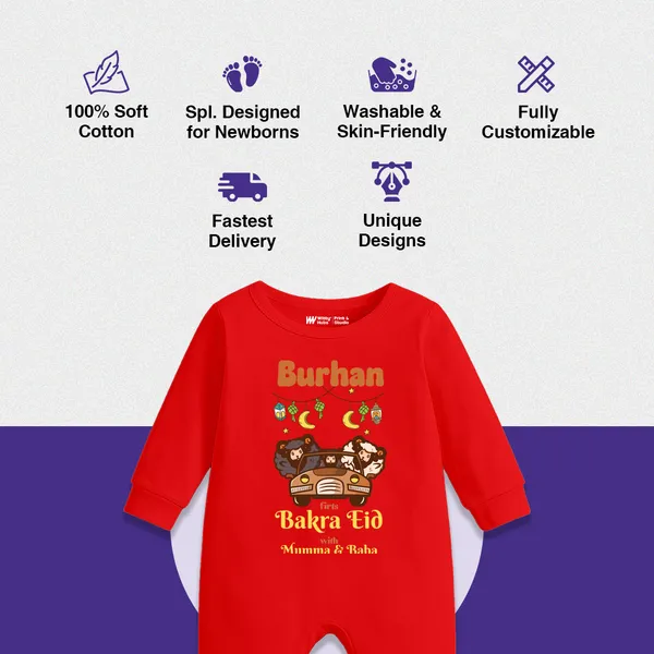 Red_Personalized_Bakra_Eid_Romper_For_Baby