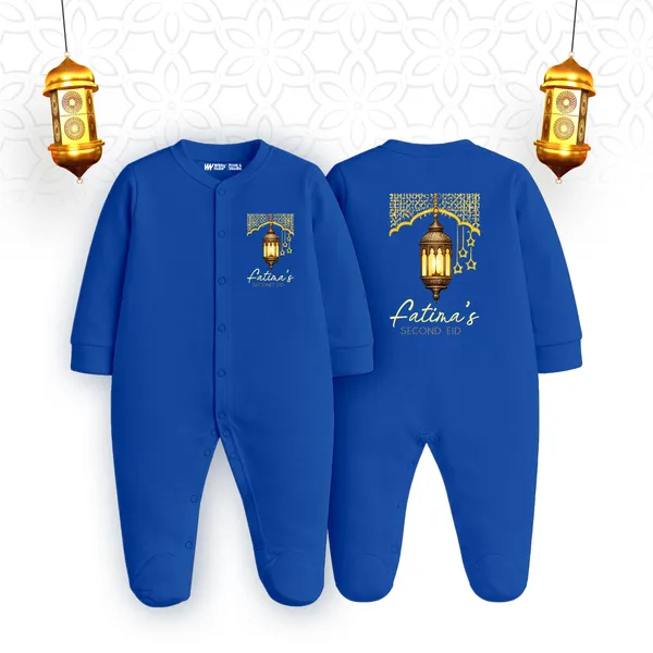 Blue_Customizable_Cotton_Romper_For_Baby'S_First_Month_Celebration