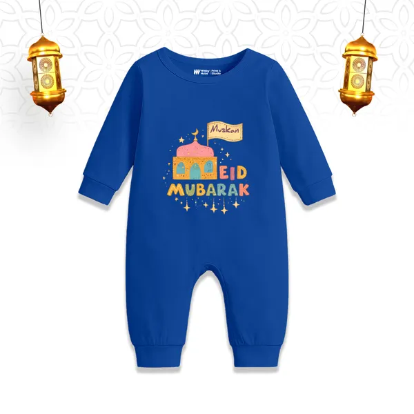 Blue_Cotton_Eid_Mubarak_Printed_Romper_For_Baby