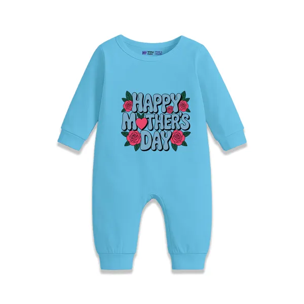 Blue_Cotton_Happy_Mother'S_Day_Romper_For_Newborns