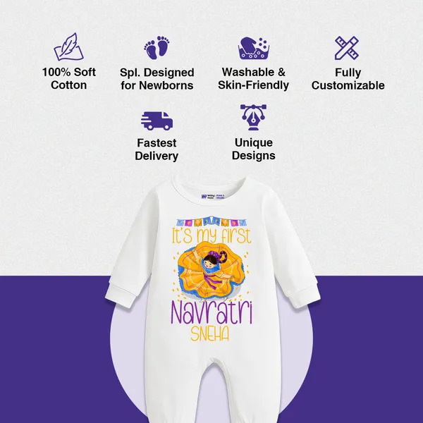 White_Cotton_My_First_Navratri_Sneha_Printed_Baby_Onesie
