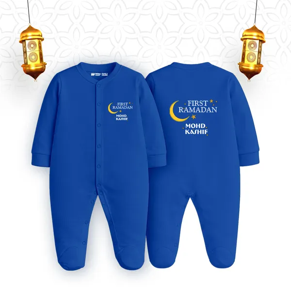 Blue_Cotton_Customizable_First_Ramadan_Romper_For_Newborns