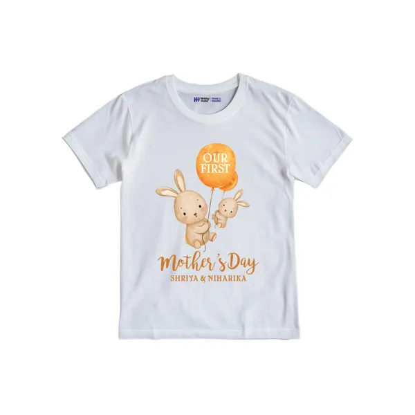White_Cotton_Personalized_Mother'S_Day_T-Shirt_For_Babies