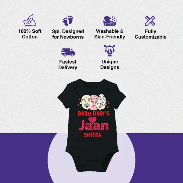 Dadu_Dadi'S_Jaan_Personalized_Black_Cotton_Onesie_For_Baby