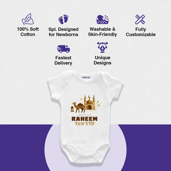 Mashallah_Raheem_First_Eid_White_Cotton_Baby_Romper