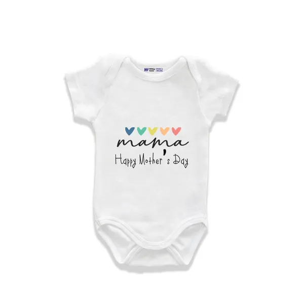 White_Cotton_Mama_Happy_Mother'S_Day_Print_Onesie_For_Baby