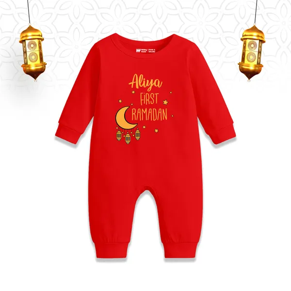 Red_Personalized_First_Ramadan_Romper_For_Baby