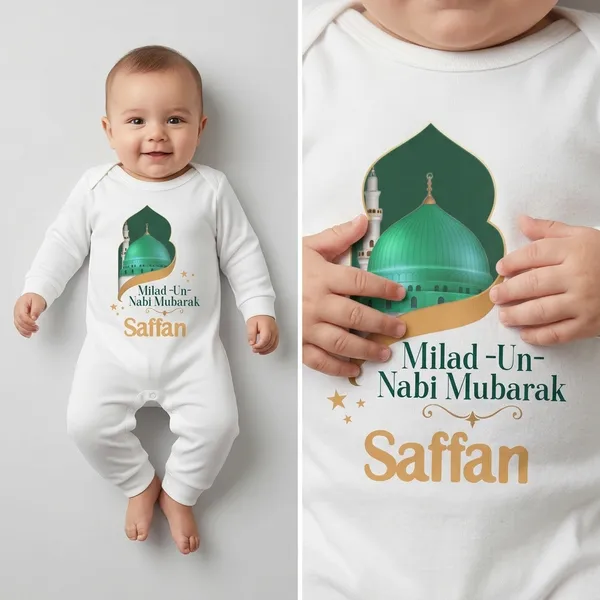White_Cotton_Milad-Un-Nabi_Printed_Full_Sleeve_Romper_For_Baby