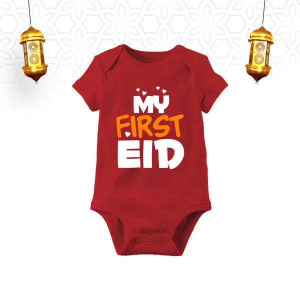 Red_Cotton_My_First_Eid_Romper_For_Baby