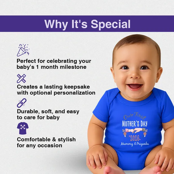 Blue_Cotton_Our_First_Mother'S_Day_2026_Romper_For_Newborn