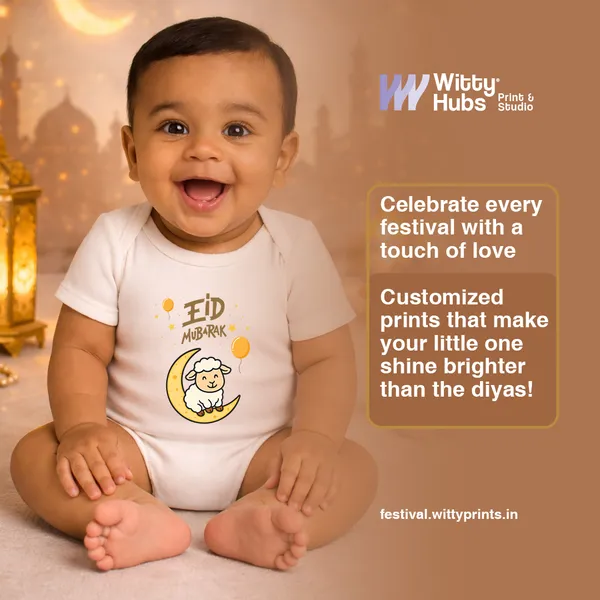 White_Cotton_Eid_Mubarak_Print_Baby_Romper
