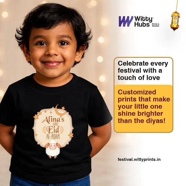 Customized_Eid_Al-Adha_Print_Black_T-Shirt_For_Kids
