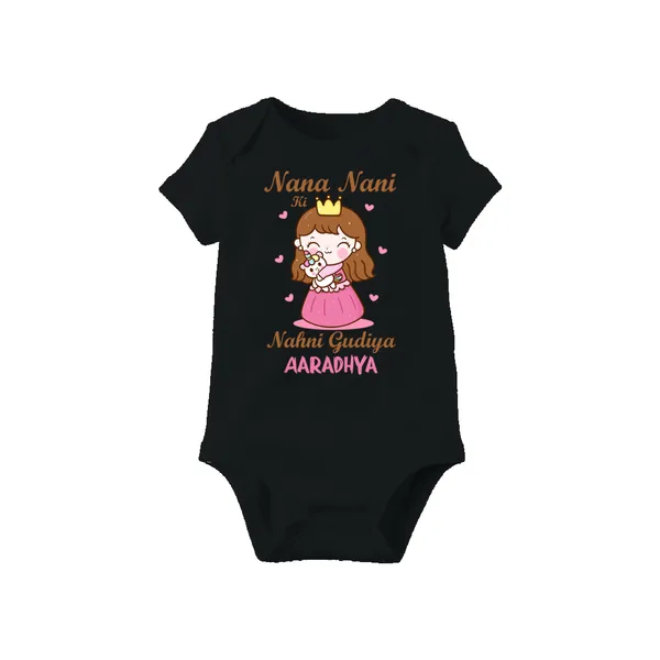 Black_Cotton_Personalized_Baby_Bodysuit_For_1_Month_Milestone