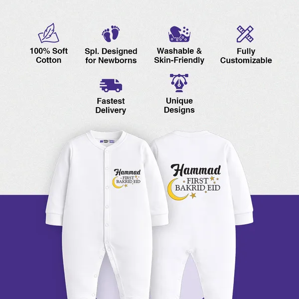 White_Cotton_Personalized_First_Bakrid_Eid_Baby_Romper