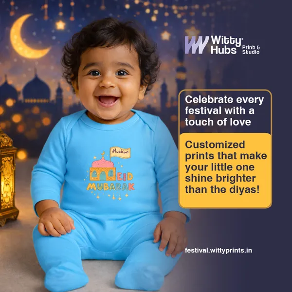 Blue_Cotton_Eid_Mubarak_Romper_For_Baby