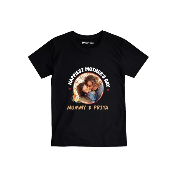 Black_Cotton_Personalized_Photo_Print_Baby_T-Shirt_For_Mother'S_Day