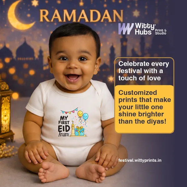 My_First_Eid_Personalized_White_Cotton_Romper_For_Baby