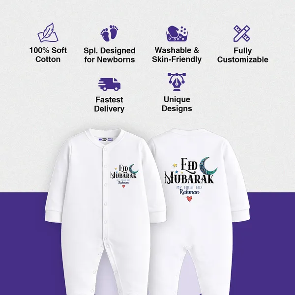 White_Eid_Mubarak_Personalized_Baby_Romper_With_Name