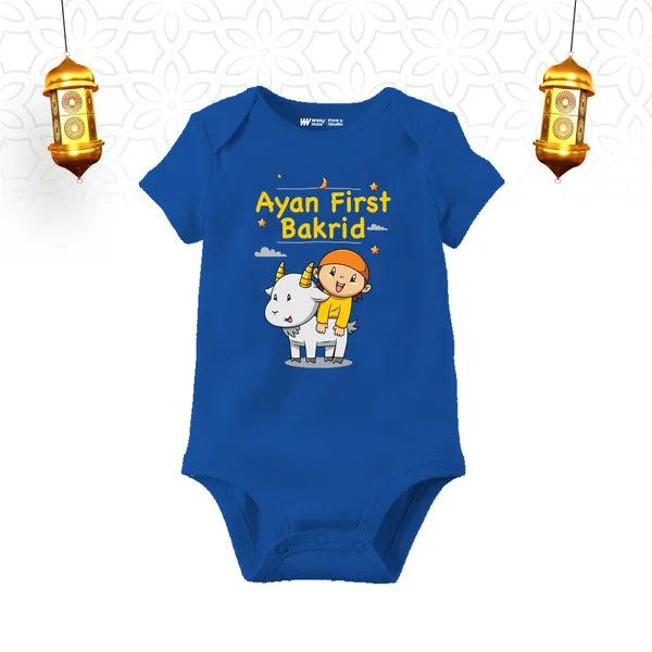 Ayan_First_Bakrid_Blue_Cotton_Baby_Onesie