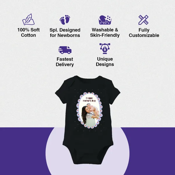 Black_Cotton_Happy_Mother'S_Day_Photo_Print_Baby_Bodysuit