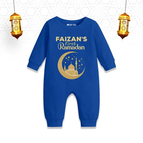 Blue_Cotton_Personalized_First_Ramadan_Romper_For_Baby