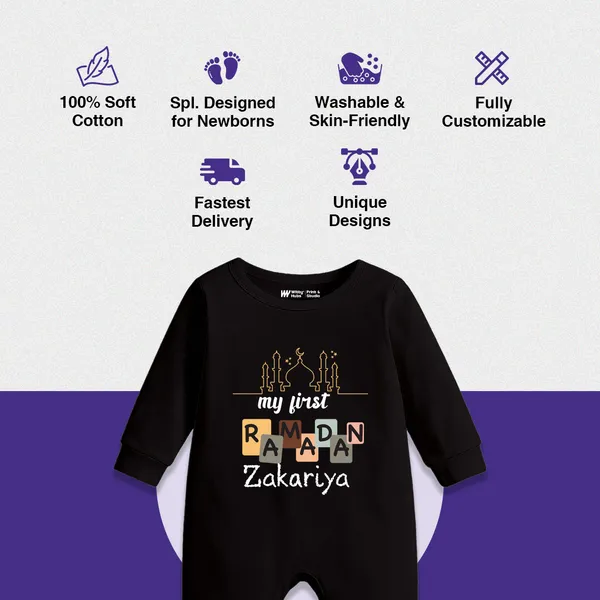Black_Cotton_My_First_Ramadan_Personalized_Baby_Romper