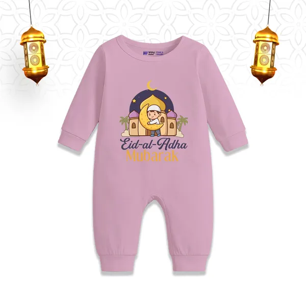 Pink_Cotton_Eid_Al_Adha_Mubarak_Full_Sleeve_Romper_For_Baby