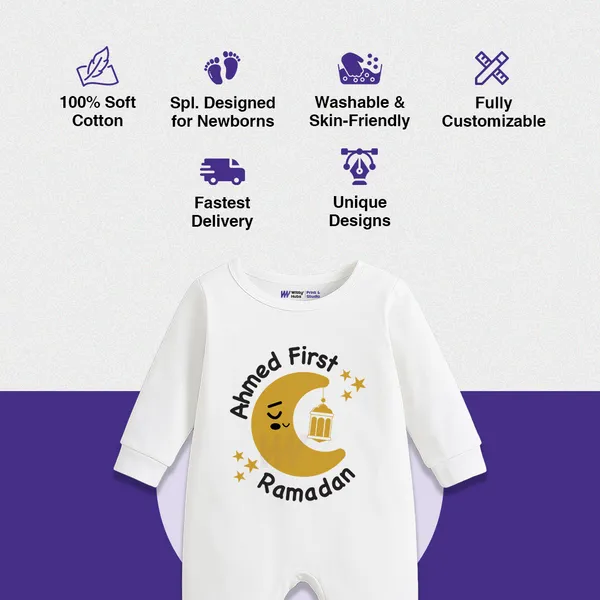 White_Cotton_Ahmed_First_Ramadan_Printed_Baby_Romper