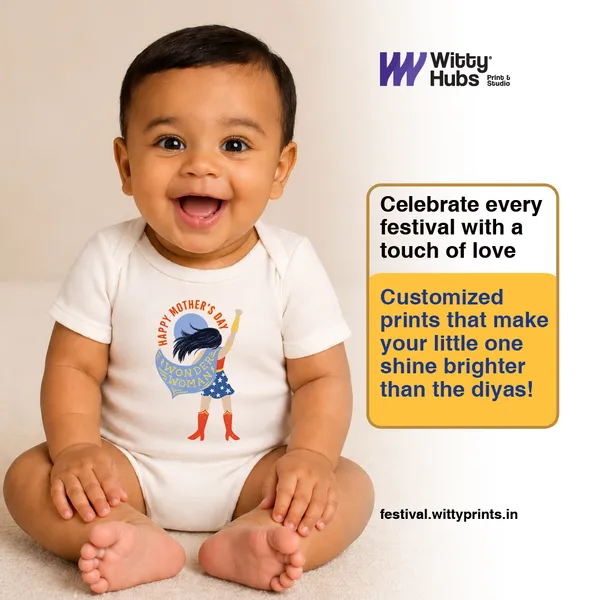 Ivory_Cotton_Wonder_Woman_Mother'S_Day_Onesie_For_Babies