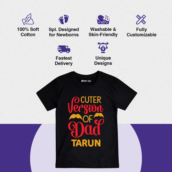 Black_Cotton_Cuter_Version_Of_Dad_Personalized_Baby_T-Shirt
