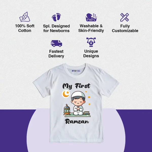 My_First_Ramzan_Printed_White_Cotton_T-Shirt_For_Kids