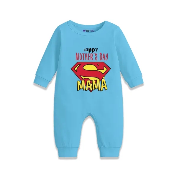 Blue_Cotton_Happy_Mother'S_Day_Romper_For_Baby